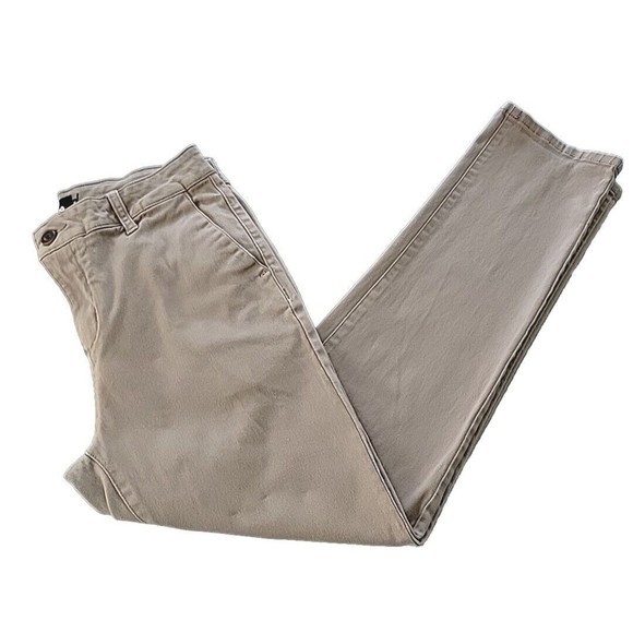 RSQ Slim Straight Fit Mens 30x30 Chino Pants Tan Stretch Back Welt Pockets Logo - Picture 1 of 15